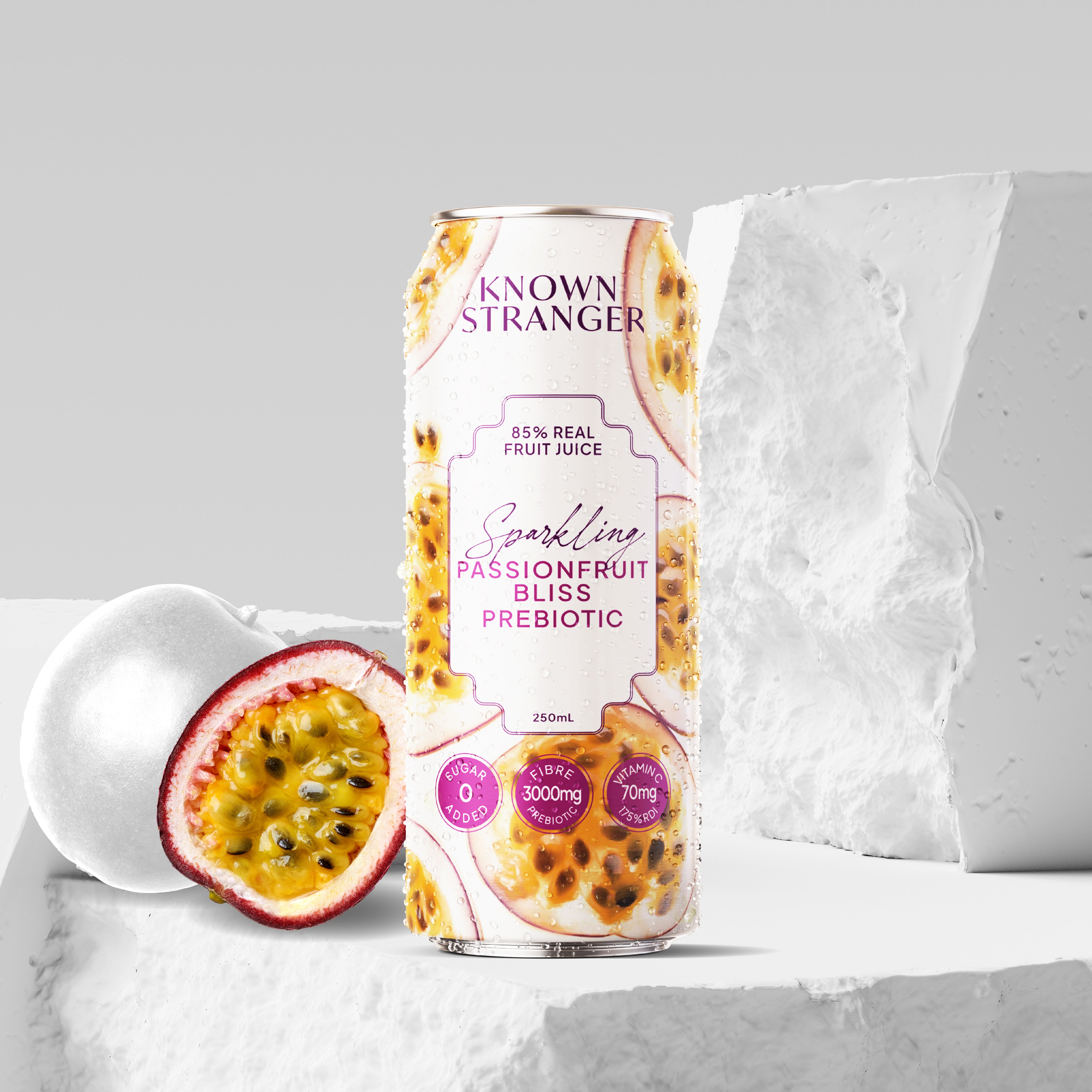 Prebiotic Sparkling Juice - Passionfruit Bliss - Taste of Awesomeness