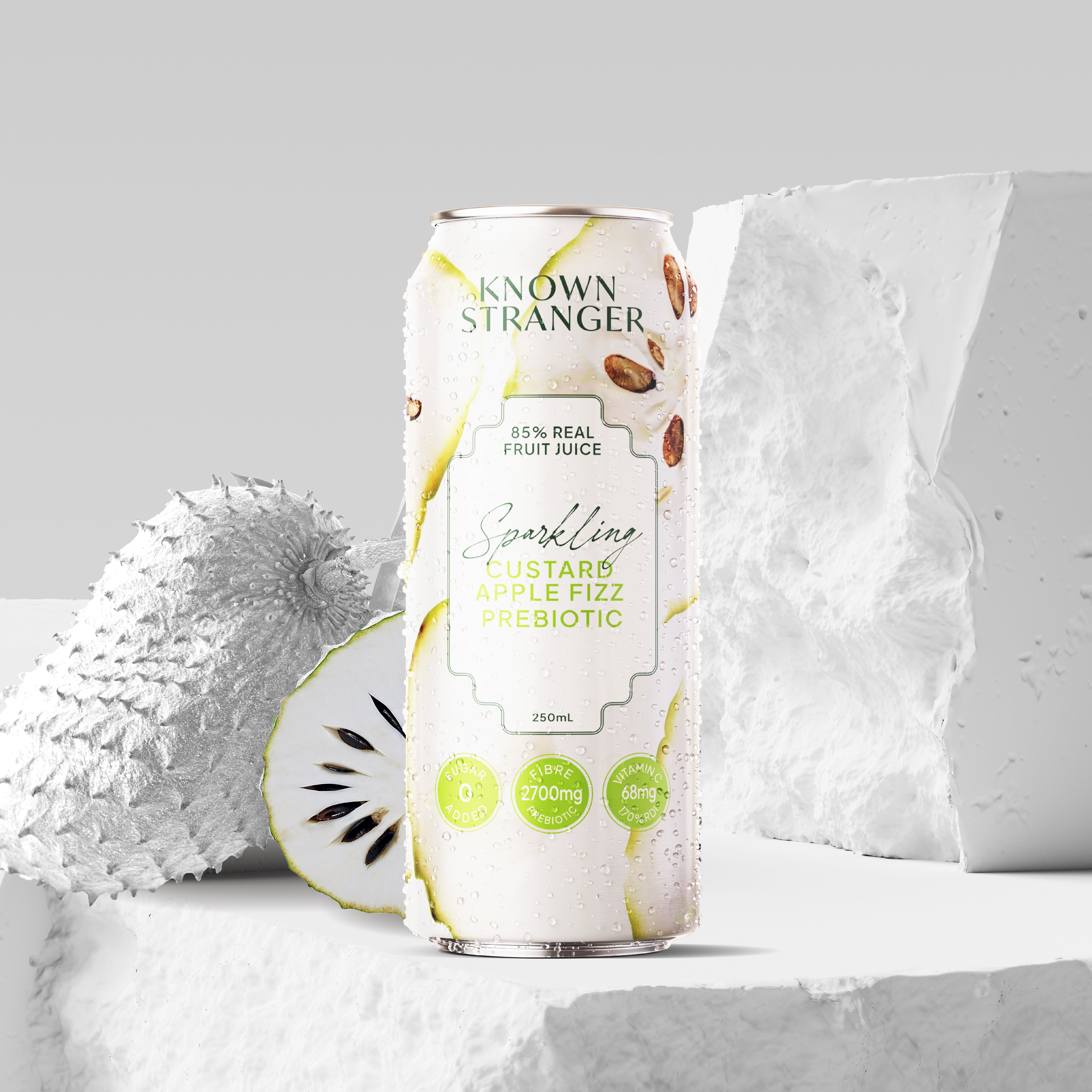 Prebiotic Sparkling Juice - Custard Apple Fizz - Taste of Awesomeness